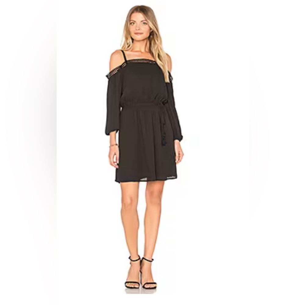 Rebecca Minkoff Paradise Off The Shoulder Dress Like New Black